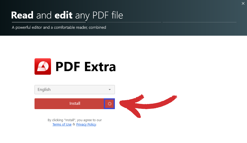 Installing PDF Extra - Step 1